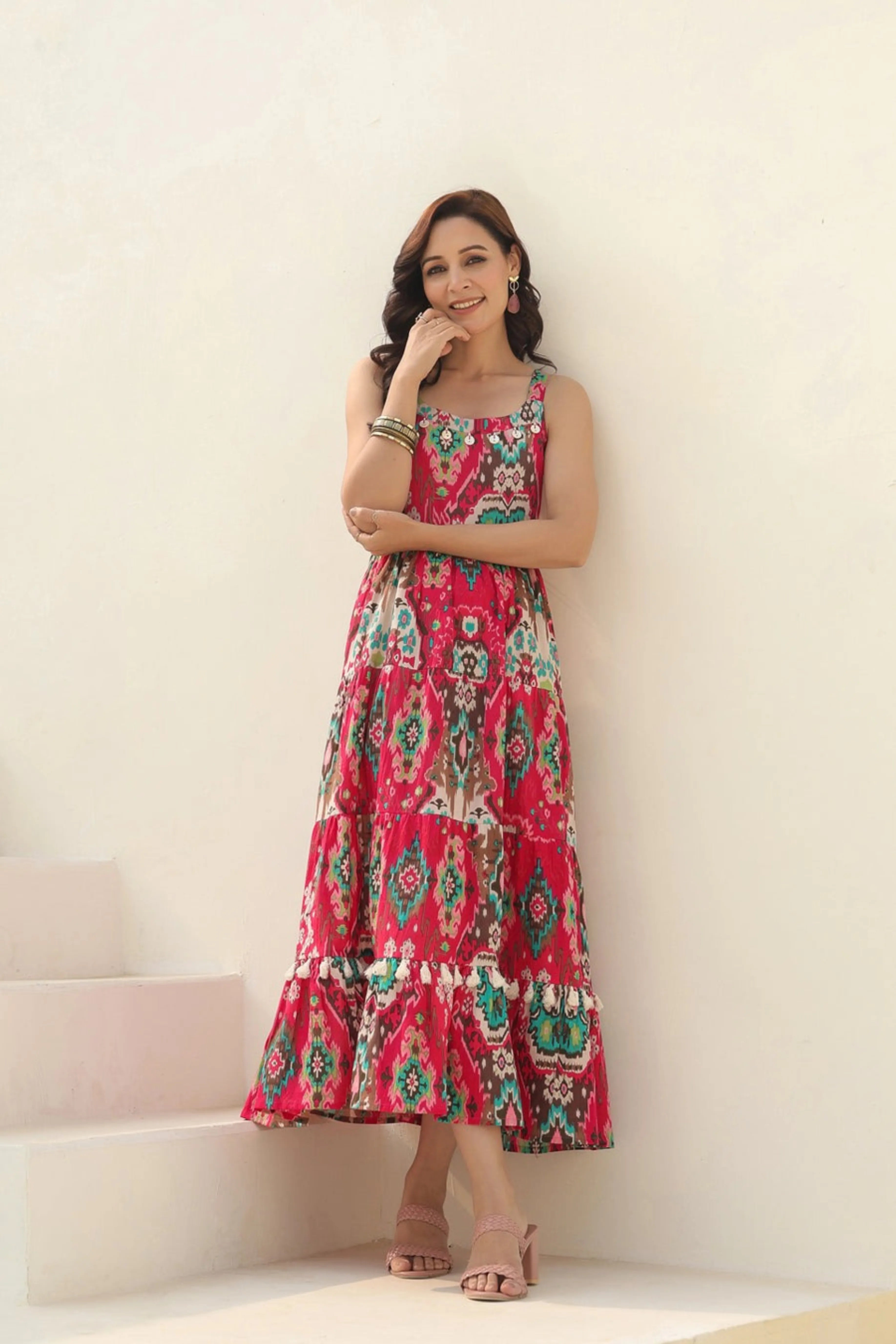 Women’s Ikat Print Maxi Dress