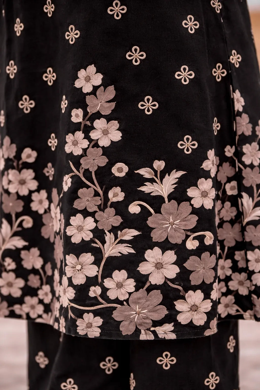 Black Clover Cotton A Line Kurta Palazzo Set