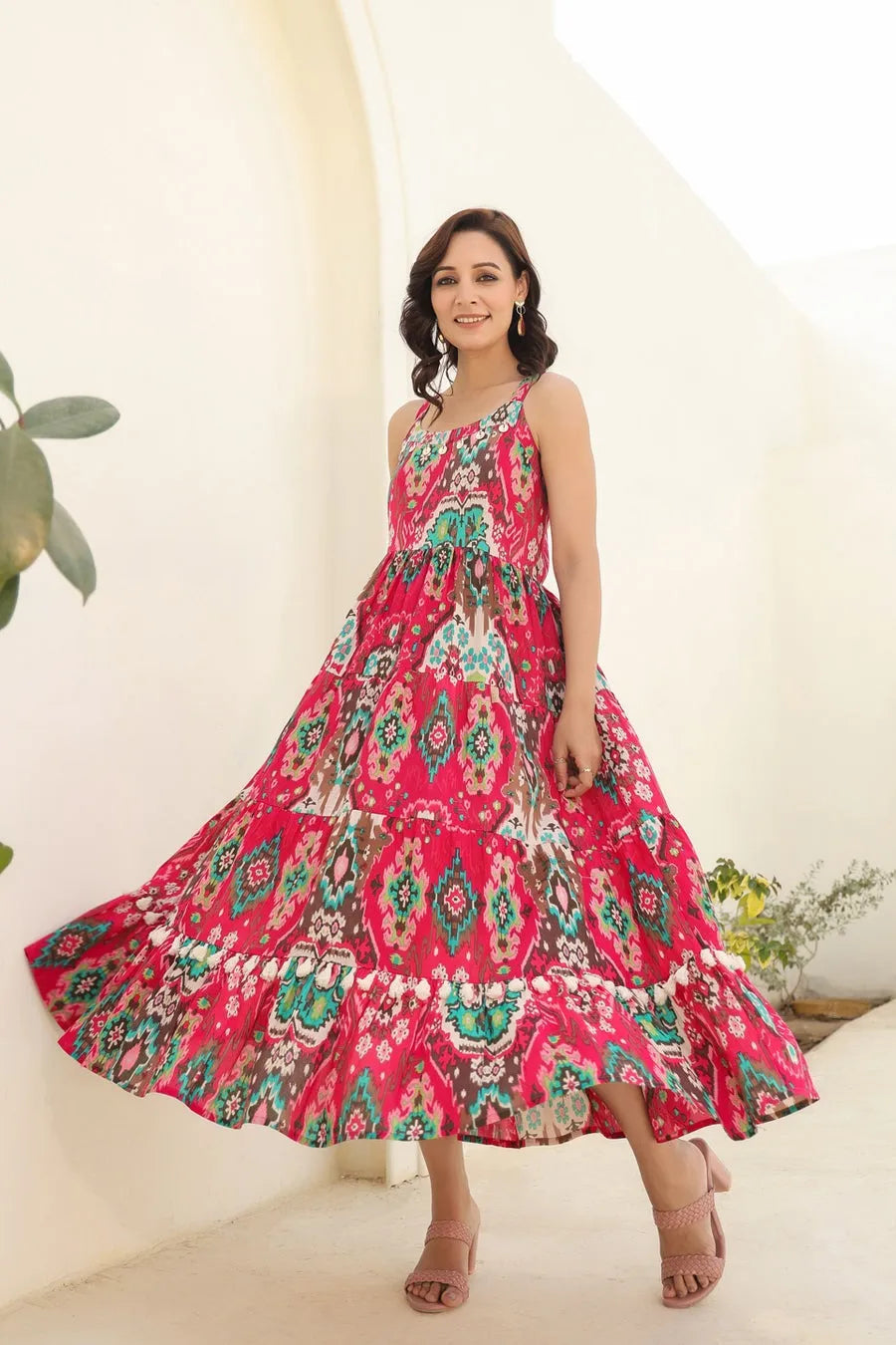 Women’s Ikat Print Maxi Dress