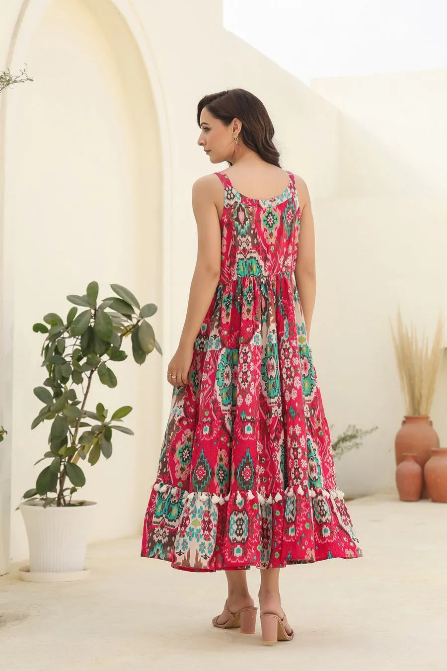 Women’s Ikat Print Maxi Dress