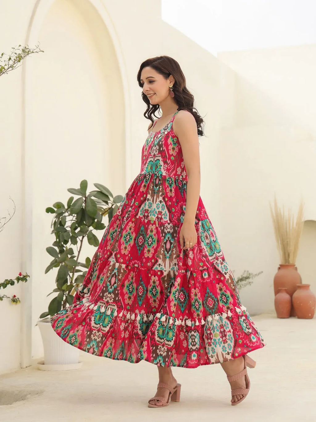 Women’s Ikat Print Maxi Dress