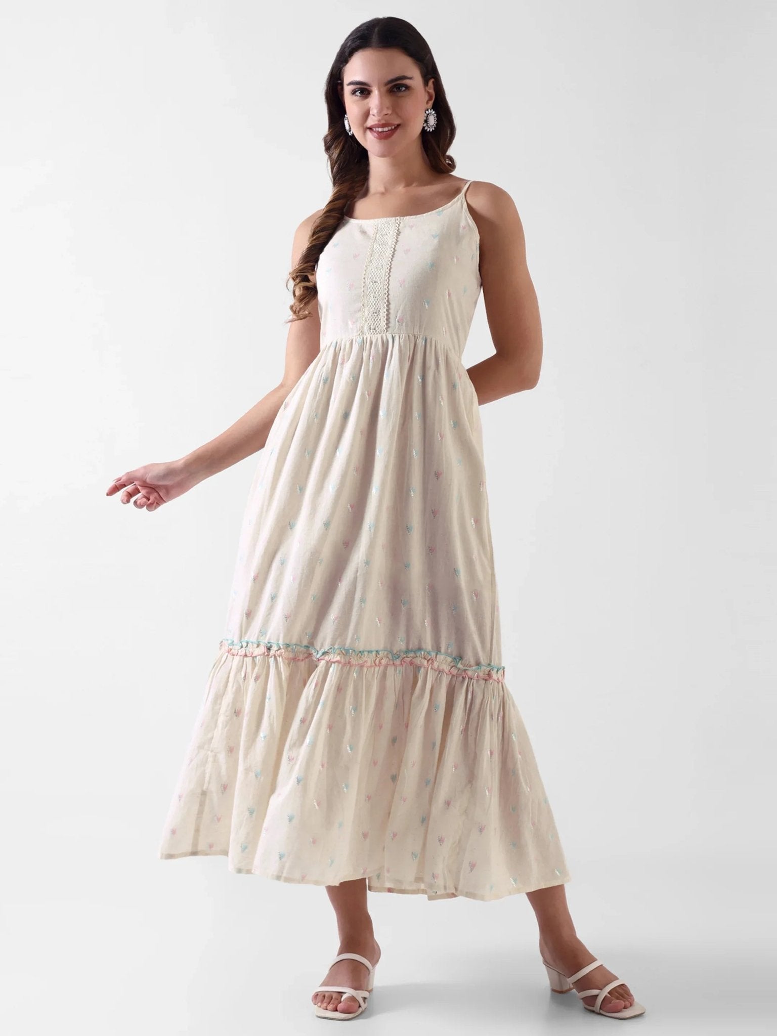 Mid Gown with Jacket – Pure Cotton