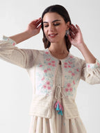 Mid Gown with Jacket – Pure Cotton