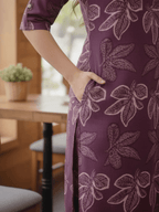 Purplish Long Co-Ord Set with Pants