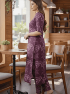 Purplish Long Co-Ord Set with Pants