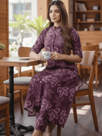 Purplish Long Co-Ord Set with Pants