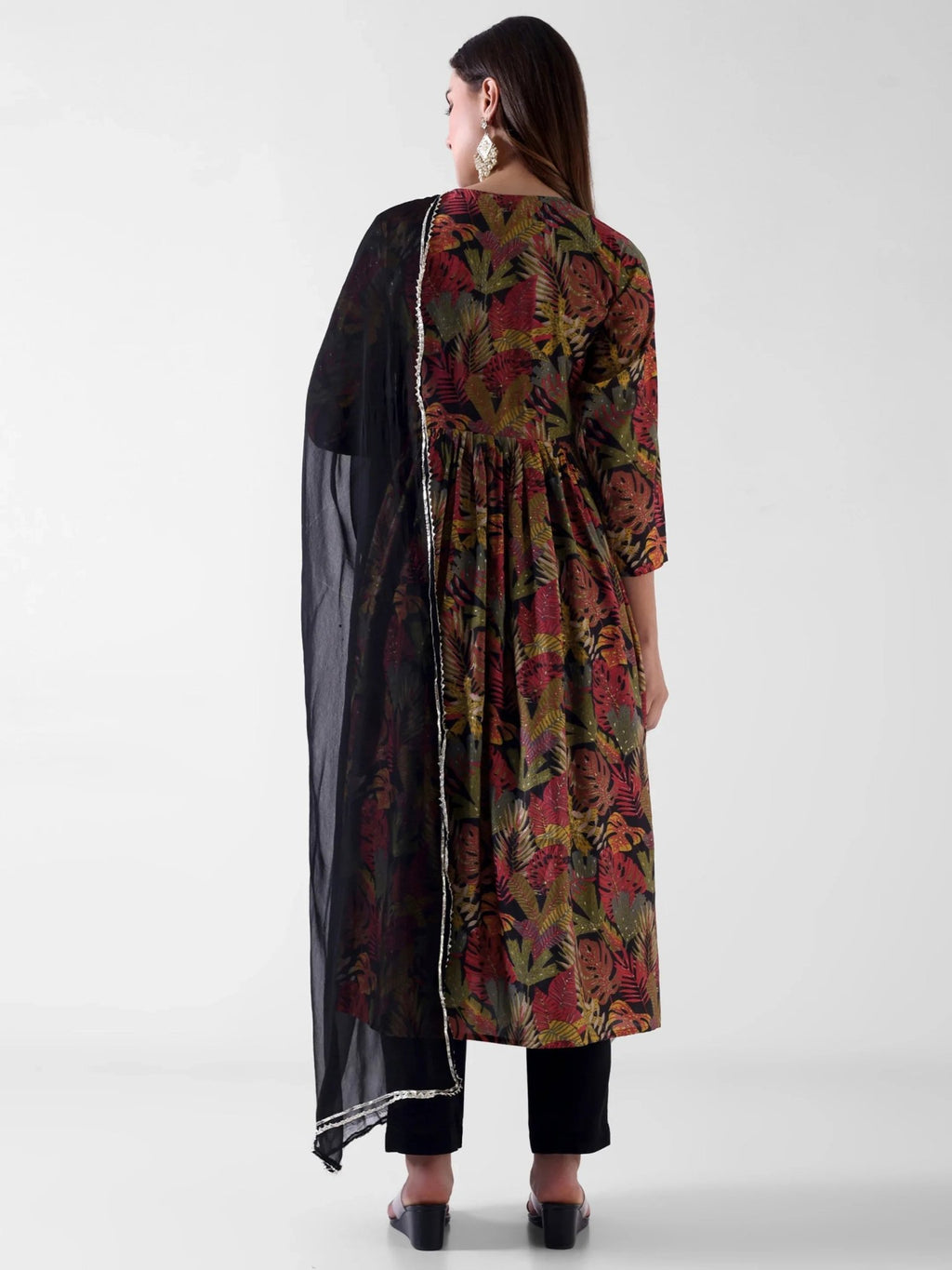 Rayon Cotton Mix Nyra Cut Suit with Dupatta