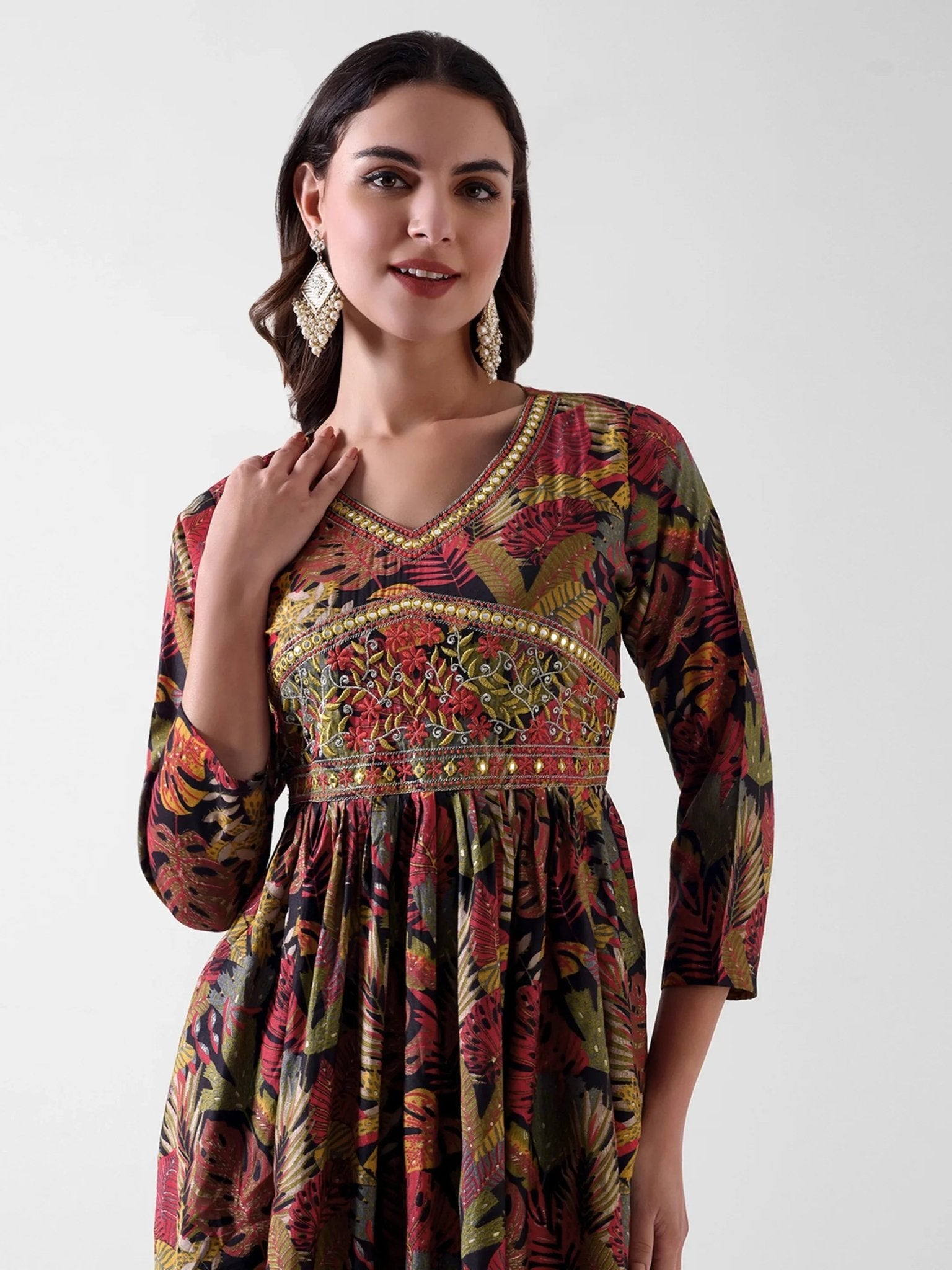 Rayon Cotton Mix Nyra Cut Suit with Dupatta