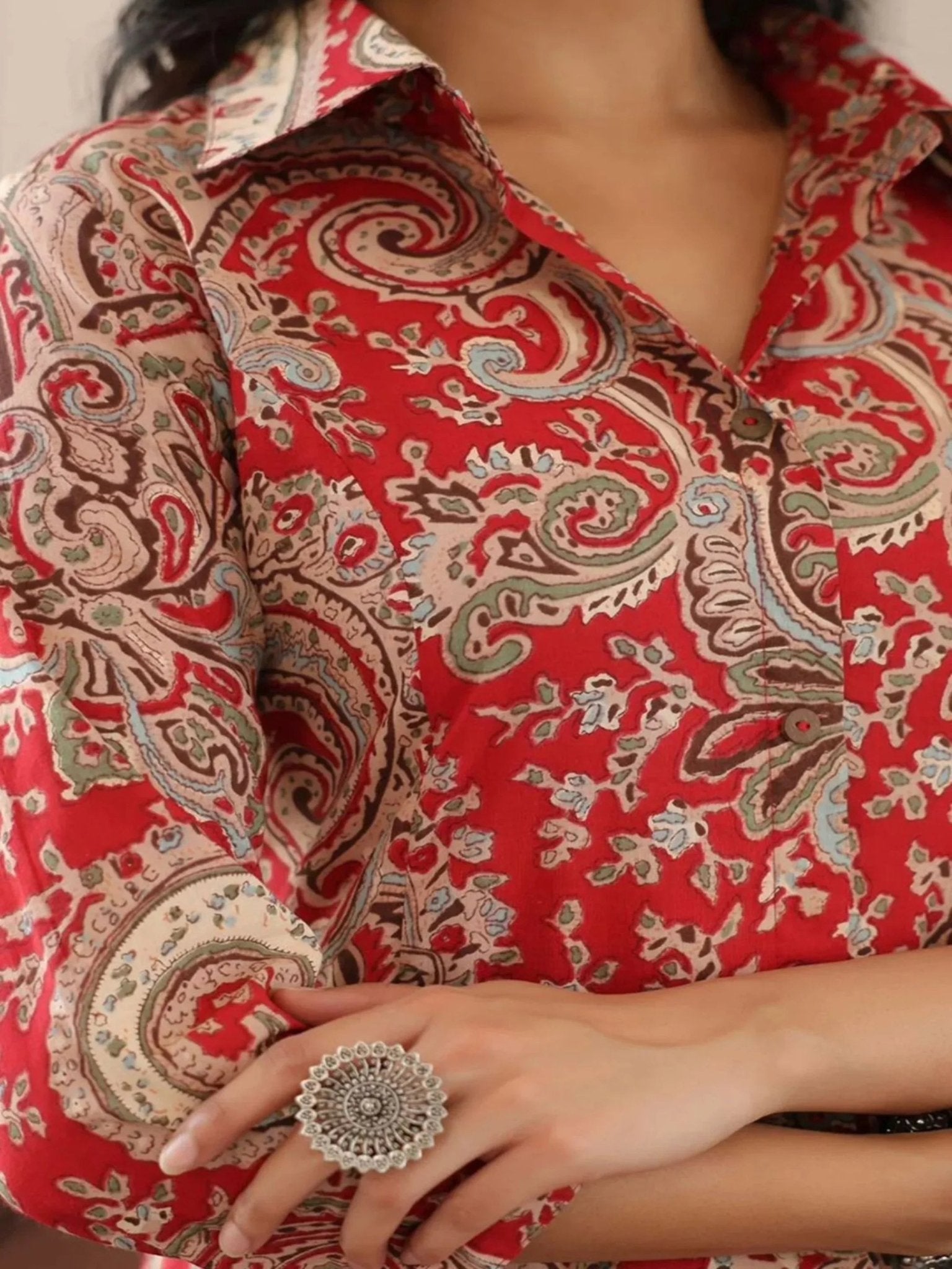 Reddish Long Co-Ord Set with Pants