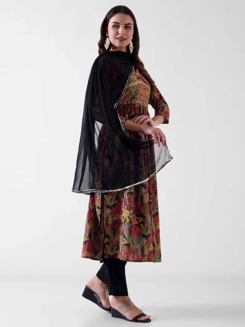 Rayon Cotton Mix Nyra Cut Suit with Dupatta - Image 6