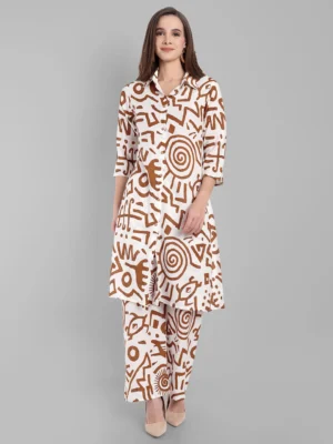 Kurta with Pants Set - Pashet