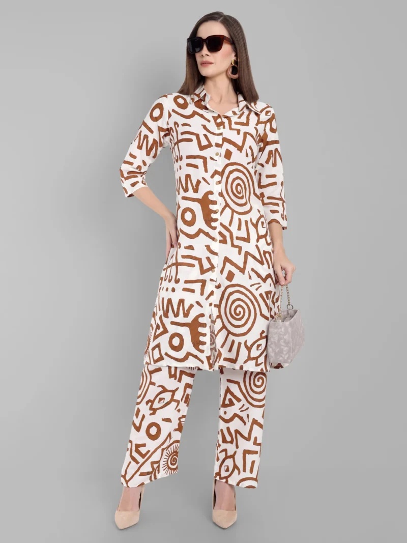 Kurta with Pants Set - Pashet