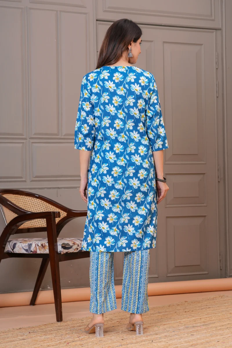 Cotton Floral Printed Kurta Set -Pashet